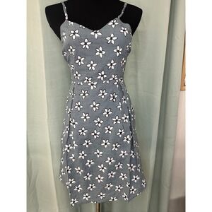 Hayden Los Angeles Floral Print A Line Mini Dress Cutout Back Tie Straps-S